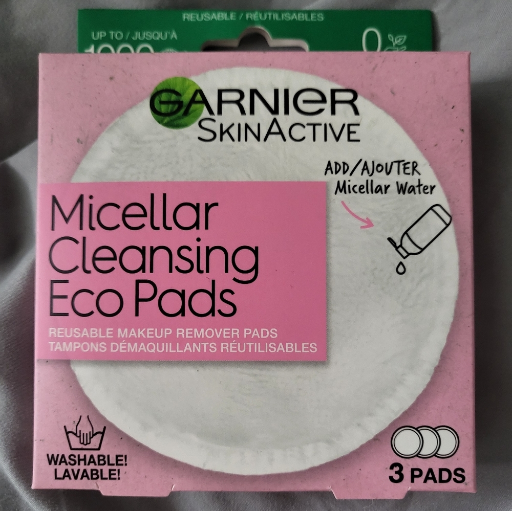 GARNIER SKINACTIVE REUSEABLE MAKEUP REMOVER / SKIN CARE CLEANING PADS 3PADS NEW